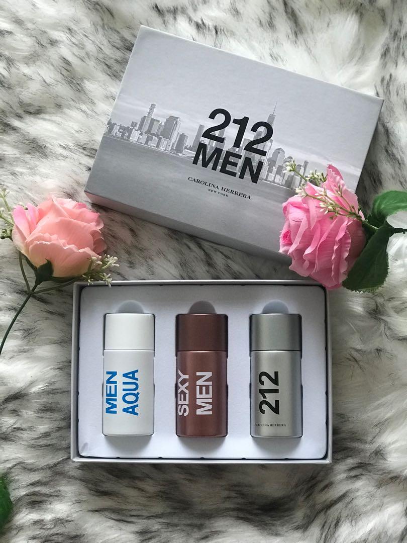 Carolina Herrera 212 Mens Gift set - 3 x 30ml